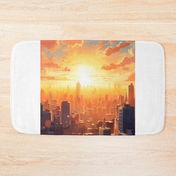 Item preview, City Colors: A Bustling Watercolor Skyline at Sunset designed and sold by Shirtastically.