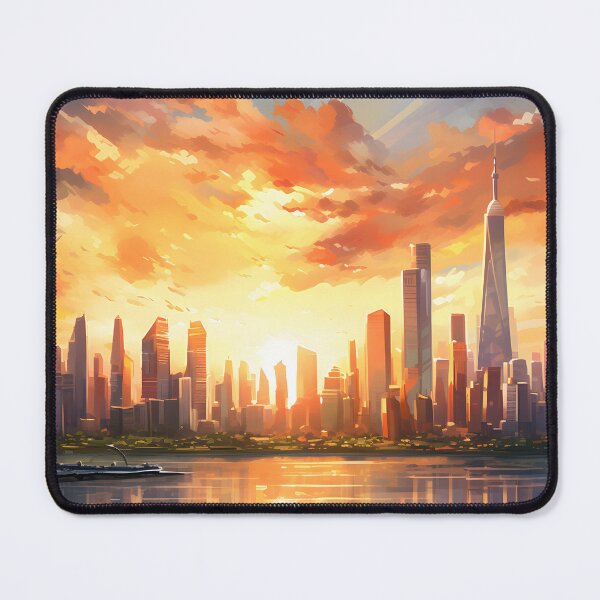 Item preview, Dusk Drama: A Bustling City Skyline in Watercolor designed and sold by Shirtastically.