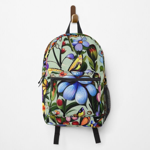 Item preview, Blue sea of flowers with butterflies designed and sold by gringourmand.