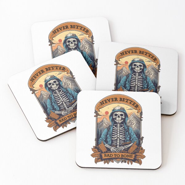 Artikelvorschau, Never Better Skeleton Skull Halloween Vintage Retro style Classic T-Shirt Essential T-Shirt entworfen und verkauft von JiraVibes.