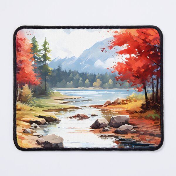 Item preview, Autumn Serenity: A Peaceful Lake in Watercolor designed and sold by Shirtastically.