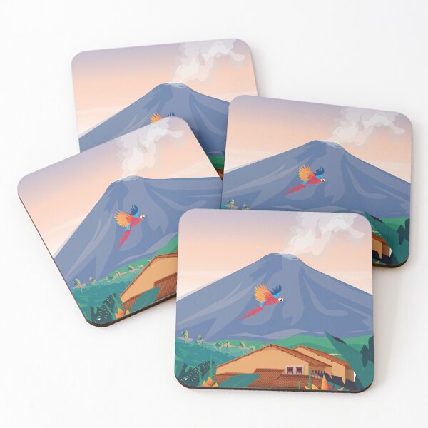 Item preview, Costa rica travel poster volcano designed and sold by Arctic frame studio.