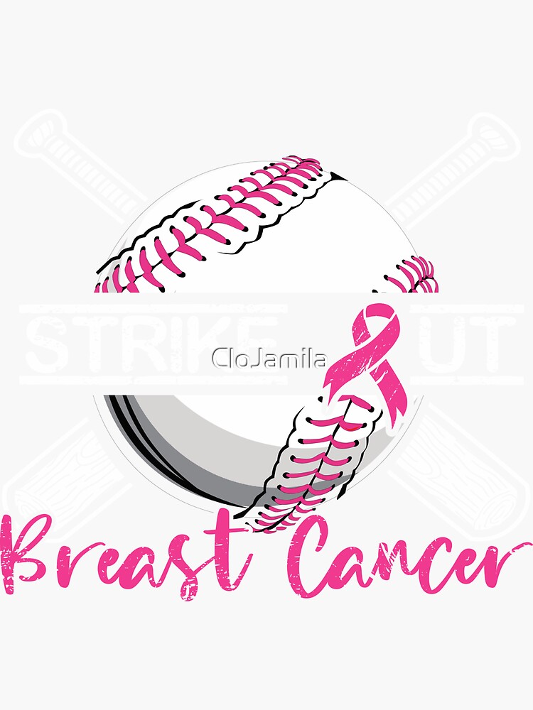 Strike Out Breast Cancer Awareness Month Survivor Pink Ribbon Baseball  Lovers Sticker for Sale by CloJamila
