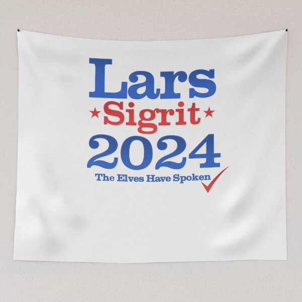 Item preview, Lars and Sigrit for President 2024 designed and sold by Nerd Shizzle.