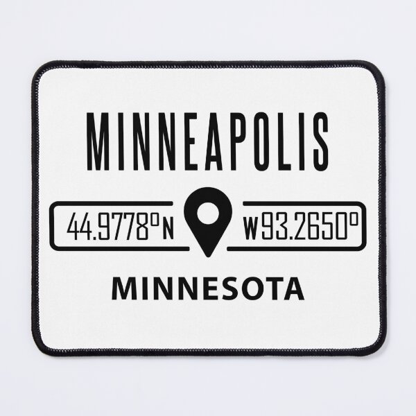 Item preview, Minneapolis Minnesota GPS Location Coordinates - Black designed and sold by IdentiTee Studios.