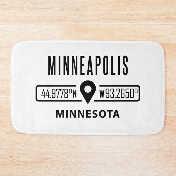 Item preview, Minneapolis Minnesota GPS Location Coordinates - Black designed and sold by IdentiTee Studios.