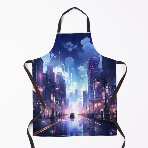 Item preview, Nighttime Neon: A City Skyline in Watercolor designed and sold by Shirtastically.