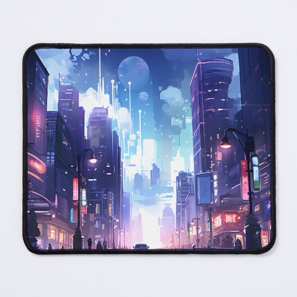 Item preview, Nighttime Neon: A City Skyline in Watercolor designed and sold by Shirtastically.