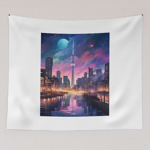 Item preview, City Constellations: A Watercolor Night Skyline designed and sold by Shirtastically.