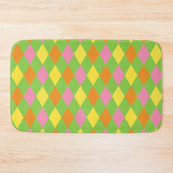 Item preview, Harlequin pattern dopamine dressing yellow pink orange, green designed and sold by Colorblizz.