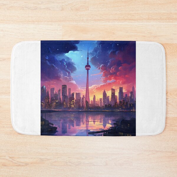 Item preview, Watercolor Whispers: A Nighttime City Skyline designed and sold by Shirtastically.