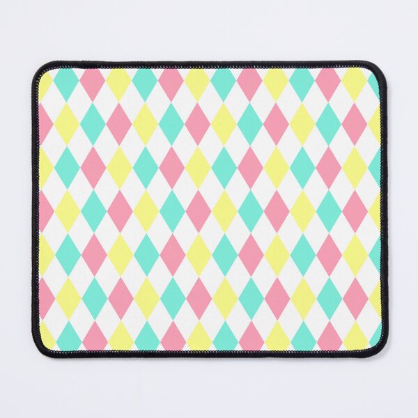 Item preview, Harlequin pattern dopamine dressing yellow pink blue designed and sold by Colorblizz.