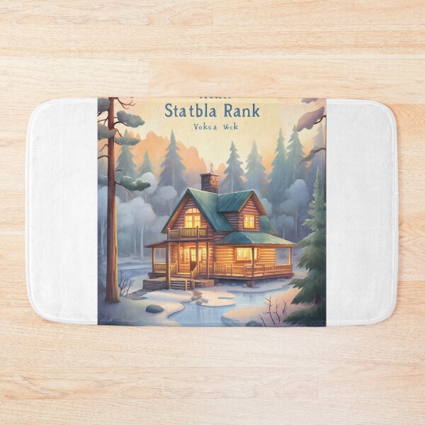 Item preview, Winter's Refuge: A Cabin in the Woods in Watercolor designed and sold by Shirtastically.