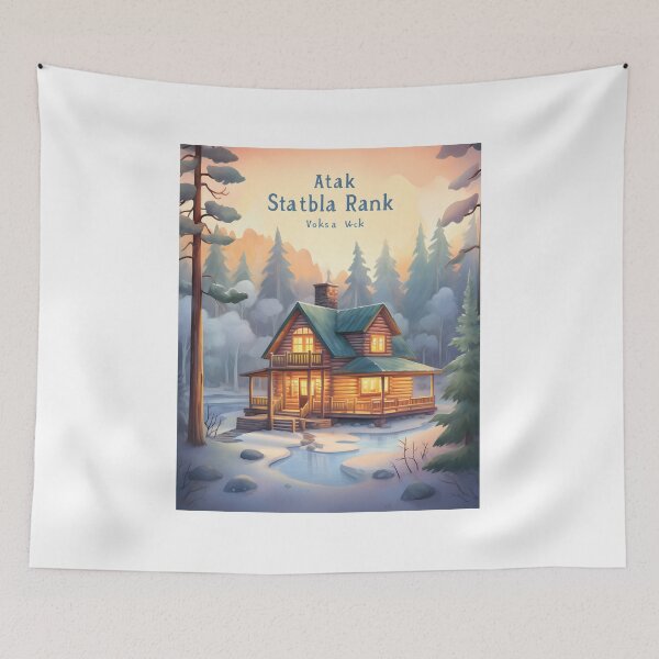 Item preview, Winter's Refuge: A Cabin in the Woods in Watercolor designed and sold by Shirtastically.