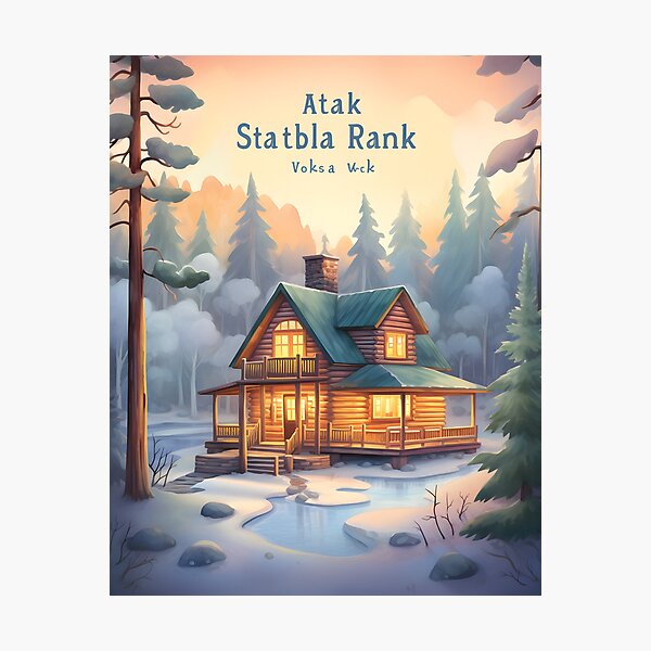 Item preview, Winter's Refuge: A Cabin in the Woods in Watercolor designed and sold by Shirtastically.