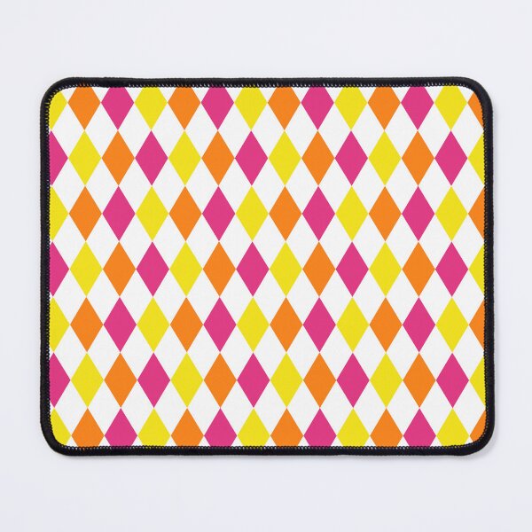 Item preview, Harlequin pattern dopamine dressing yellow pink orange designed and sold by Colorblizz.