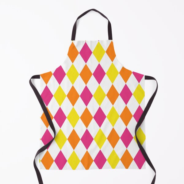 Item preview, Harlequin pattern dopamine dressing yellow pink orange designed and sold by Colorblizz.