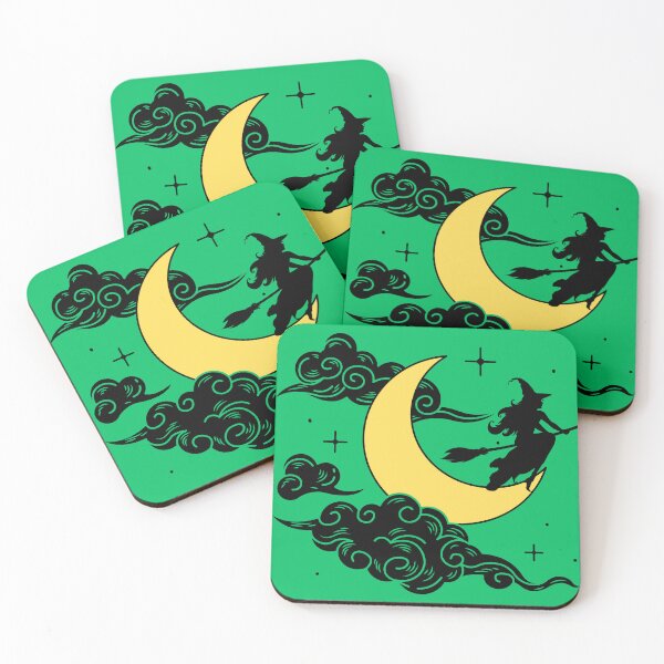 Item preview, Halloween Witch Flying over the Moon designed and sold by Fionamyles.