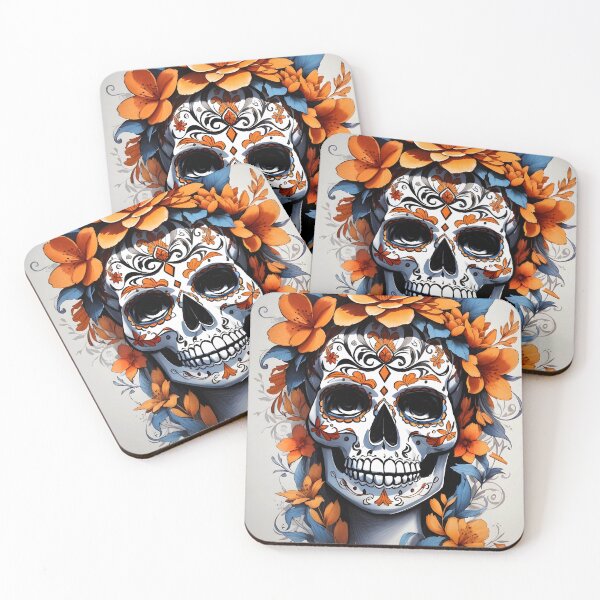 Item preview, Catrina Skull Portrait - Blossoming Afterlife designed and sold by Ceemko's Vintage Corner.