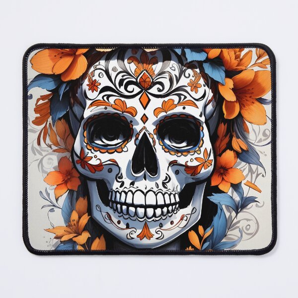 Item preview, Catrina Skull Portrait - Blossoming Afterlife designed and sold by Ceemko's Vintage Corner.