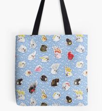 21 Cockatoos (in light blue) Tote Bag