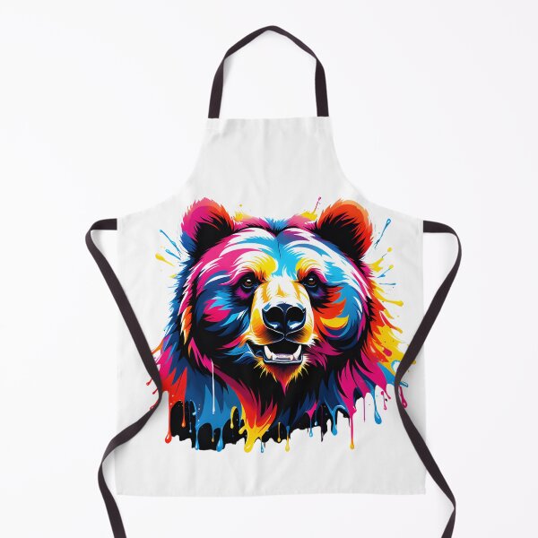 Item preview, "Bear Head Illustration: A Vibrant Splash of Vector Art Colors" designed and sold by Best-Art-32.