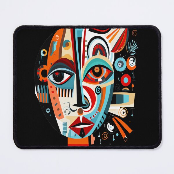 Item preview, abstract colored face designed and sold by ArtFeverShop.