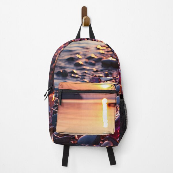 Item preview, Otherworldly beach and seascape with gemstones at sunset 8 designed and sold by Art by Lilia.