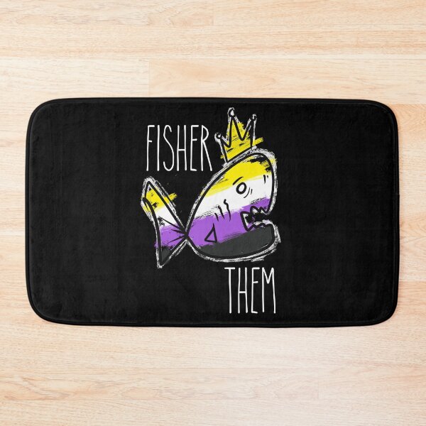 Item preview, Non Binary FisherThem ProNoun Fish | Pronoun Fish Design designed and sold by Mitch616Art.
