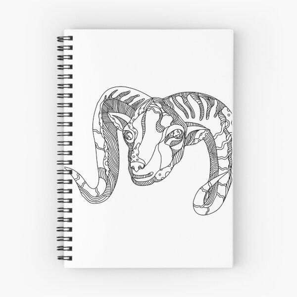 Item preview, Argali Mountain Sheep Head Doodle Art designed and sold by patrimonio.