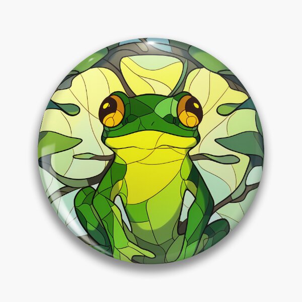 Item preview, Glass Stained Frog- Whimsical Froggie Charm designed and sold by octoboobs.