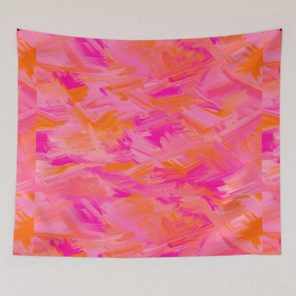 Item preview, Hot Pink and Orange, Brush Strokes, Abstract  designed and sold by OneThreeSix.