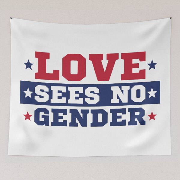Item preview, LOVE SEES NO GENDER designed and sold by onlycooltshirts.