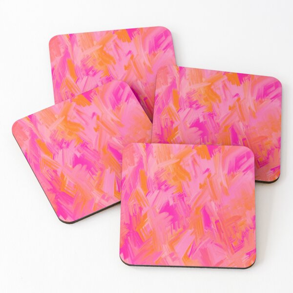 Item preview, Hot Pink and Orange, Brush Strokes, Abstract  designed and sold by OneThreeSix.