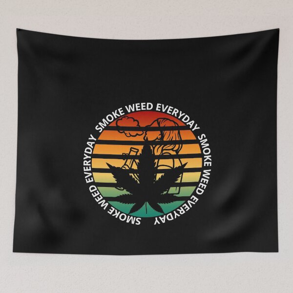 Item preview, Diseño retro de humo de marihuana todos los días designed and sold by AAcrew.