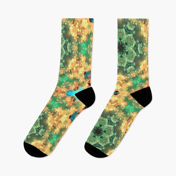 Item preview, Psychedelic Mandala Flower Green and Yellow designed and sold by WormholeOrbital.