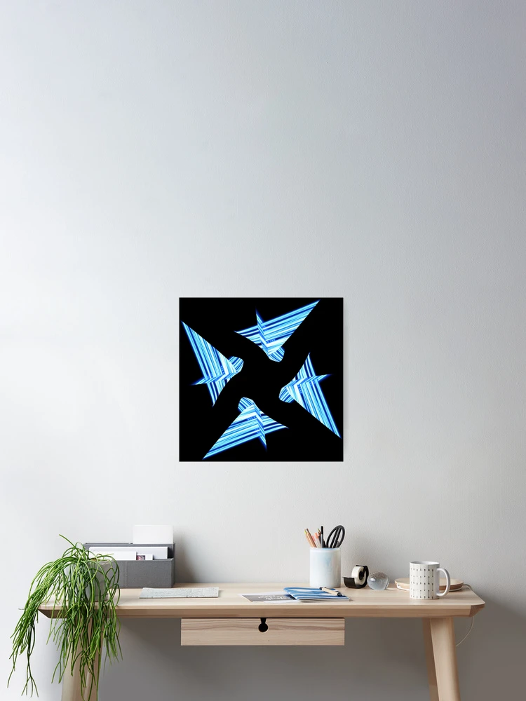 Thumbnail 2 of 3, Poster, Blue Stars Pattern designed and sold by Meo Design.