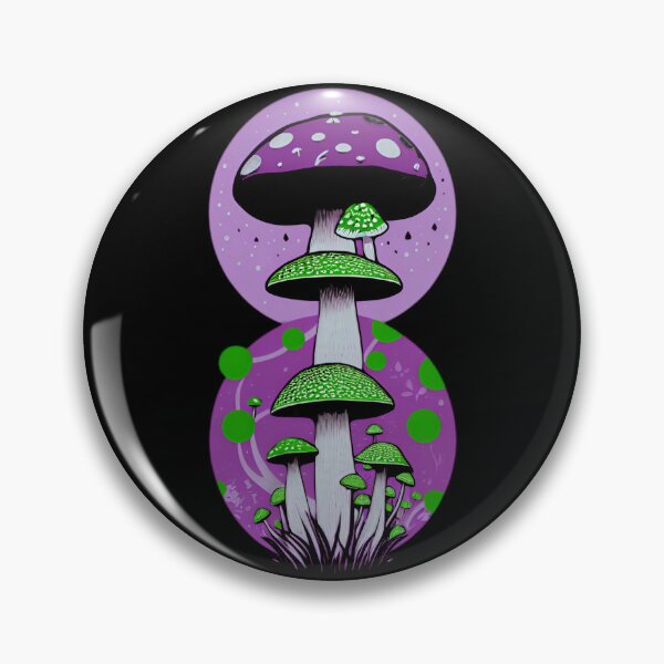 Item preview, Cottage-core Mushroom Toadstool - Cosmic Fly agaric - Purple and Green designed and sold by Mitch616Art.