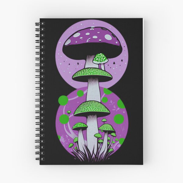 Item preview, Cottage-core Mushroom Toadstool - Cosmic Fly agaric - Purple and Green designed and sold by Mitch616Art.