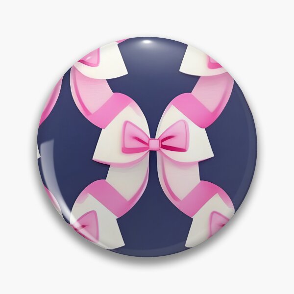 Item preview, Preppy pink bows on navy blue pattern designed and sold by SophieClimaArt.