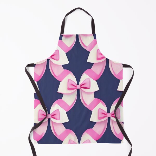 Item preview, Preppy pink bows on navy blue pattern designed and sold by SophieClimaArt.