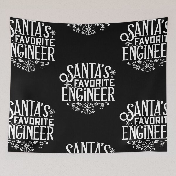 Item preview, Santa's Favorite Engineer - funny Christmas gift designed and sold by randomorder.