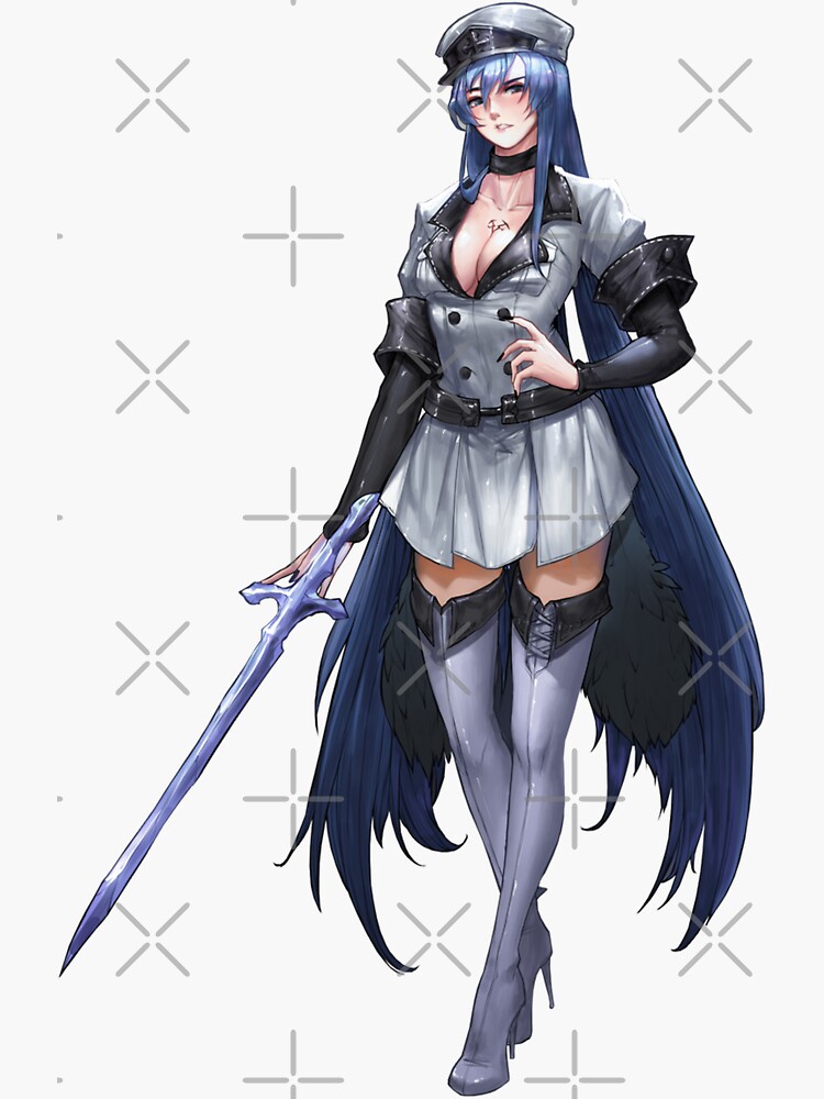 Akame ga Kill Esdeath White Black Cosplay Costume