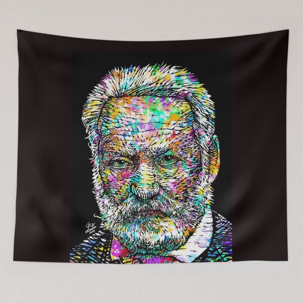 Item preview, VICTOR HUGO ink and watercolor portrait .1 designed and sold by lautir.