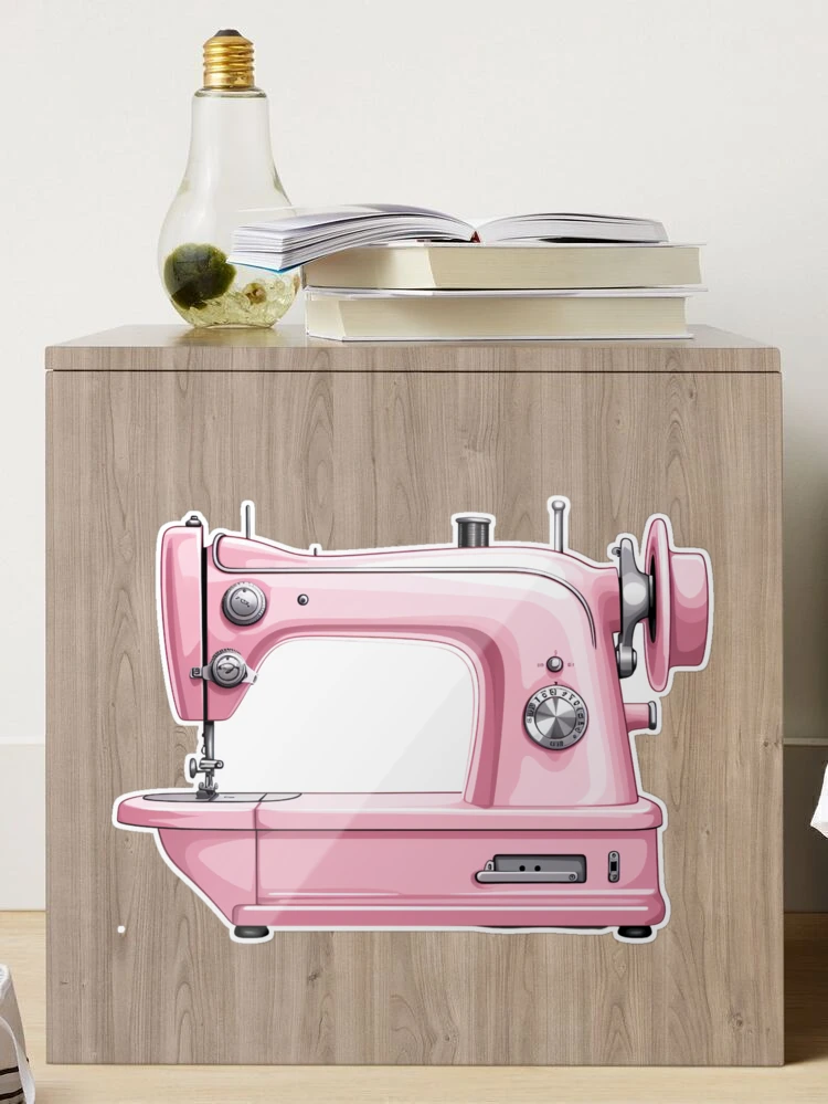 Pink Sewing Machine Sticker by YumeeCraft