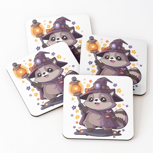 Item preview, Magical Raccoon Wizard: Enchanting Lantern & Fairy Lights - Cute Digital Sticker designed and sold by PaintbrushPlace.
