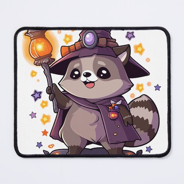 Item preview, Magical Raccoon Wizard: Enchanting Lantern & Fairy Lights - Cute Digital Sticker designed and sold by PaintbrushPlace.