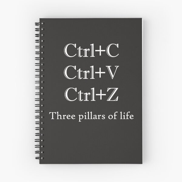 Item preview, Ctrl+C, Ctrl+V, Ctrl+Z: The three pillars of life  designed and sold by TechJokes.