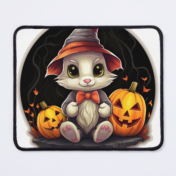 Item preview, Friendly Vampire Bunny: Candy Corn & Spider Webs - Adorable Digital Sticker designed and sold by PaintbrushPlace.