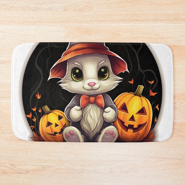 Item preview, Friendly Vampire Bunny: Candy Corn & Spider Webs - Adorable Digital Sticker designed and sold by PaintbrushPlace.